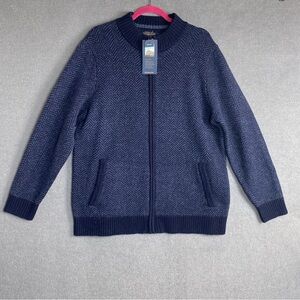 Pendleton Washable Wool Shetland full zip cardigan size L